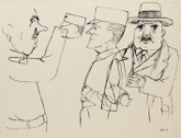 28. Tuschfeder, mit Stempelsignatur und Nachlastempel, 460 x 585 mm, 1927
