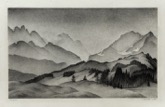 37. Lithographie, Probedruck auf Japan, signiert, datiert, 
numeriert Probedruck 4/6, Ammann 50, 300 x 492 mm, 1937
