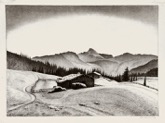 38. Lithographie auf Japan, Vorzugsdruck, signiert, datiert,
numeriert 19/20, Ammann 46/II, 360 x 485 mm, 1937