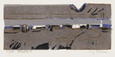 113 Neujahrsglckwunsch fr 1992 <br> Farbholzschnitt, Handreibedruck auf Japan, signiert, numeriert, gewidmet, R. Vb 67, 80 x 192 mm  1991