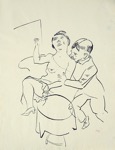 120. Tuschpinsel, signiert, 557 x 430 mm 1921/1922 <br>Abbildung in Hedwig Courths-Mahler von Hans Reimann, Seite 29, 1922