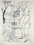 129. Tuschfeder, signiert, datiert, 621 x 500 mm 1920 <br>Abbildung in: Der Spieerspiegel, Nr. 20, 1925