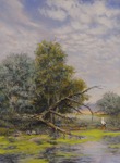 12. l auf Nessel, monogrammiert, datiert, rckseitig: signiert, datiert, bezeichnet, 400 x 300 mm 2015