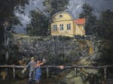 14. l auf Leinen, monogrammiert, datiert, rckseitig: signiert, datiert, bezeichnet, 600 x 800 mm 2020


