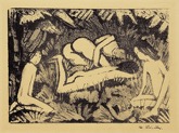 46. Lithographie, signiert, Karsch 100, 295 x 415 mm um 1920
